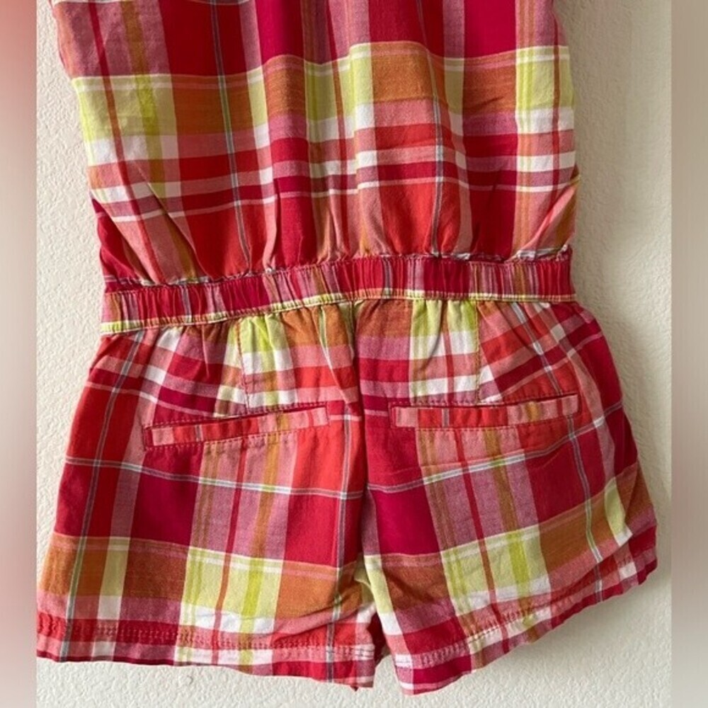 Abercrombie & Fitch Plaid Tank Top Romper Shorts Summer Beachy SZ XS - Picture 7 of 8